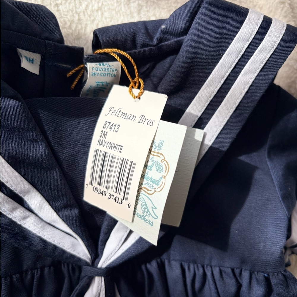 Feltman Bros NTW Navy Blue Sailor size 3 months - Picture 3 of 5